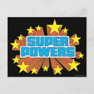 Super Powers™  Logo Blue Postcard