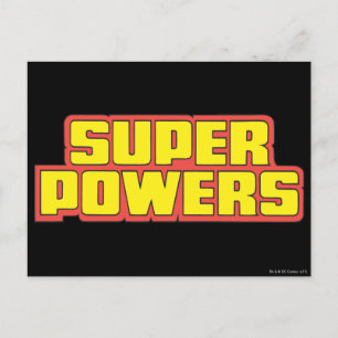Super Powers™  Logo Yellow Postcard
