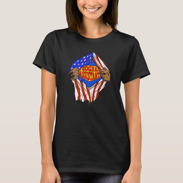 Super Program Assistant Hero Job T-Shirt (Front)