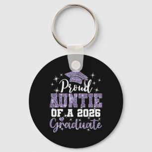 Super Proud Auntie Of 2026 Graduate Senior Graduat Keychain