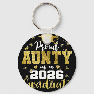 Super Proud Aunty Of 2026 Graduate Senior Graduati Keychain
