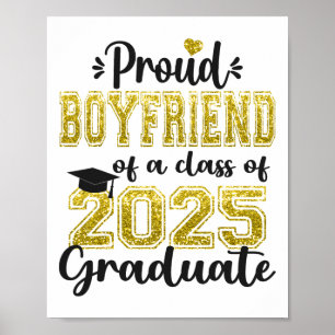 Super Proud Boyfriend Of 2025 Graduate Graduation Poster