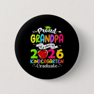 Super proud grandpa of 2026 graduate awesome 2 inch round button