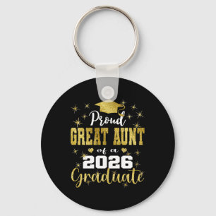 Super Proud Great Aunt Of 2026 Graduate Graduation Keychain