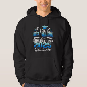 Super Proud Great Grandma 2025 Engineering Graduat Hoodie