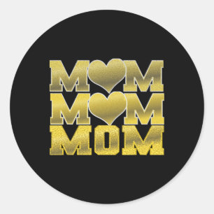 Super Proud Mom Of 2026 Graduate Senior Graduation Classic Round Sticker