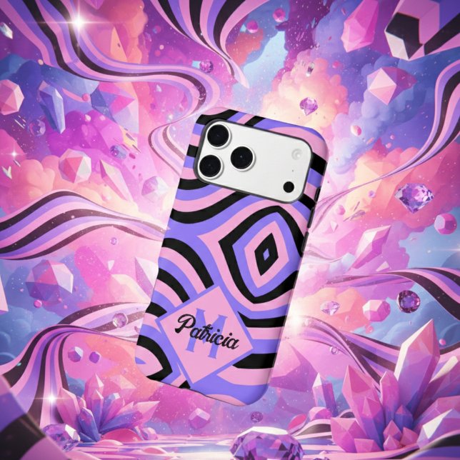 Super psychédélique rose noire les années 70 Monog (Créateur téléchargé)