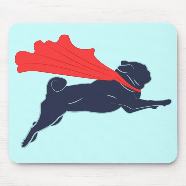 Super Pug Mouse Pad (Front)