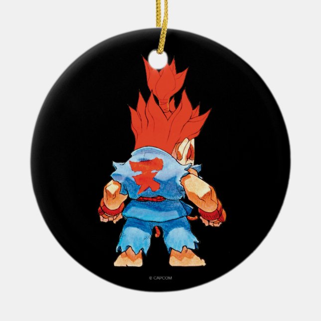 Super Puzzle Fighter II Turbo Akuma Ceramic Ornament (Front)