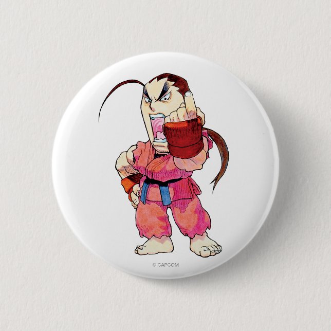 Super Puzzle Fighter II Turbo Dan 2 Inch Round Button (Front)
