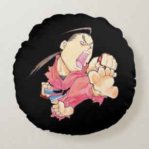 Super Puzzle Fighter II Turbo Dan 2 Round Pillow