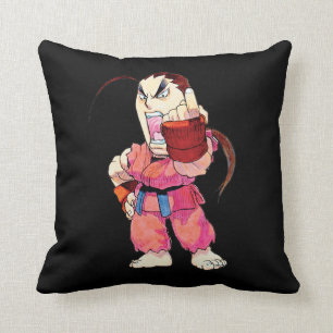 Super Puzzle Fighter II Turbo Dan Throw Pillow