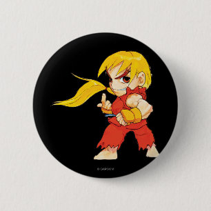 Super Puzzle Fighter II Turbo Ken 2 Inch Round Button