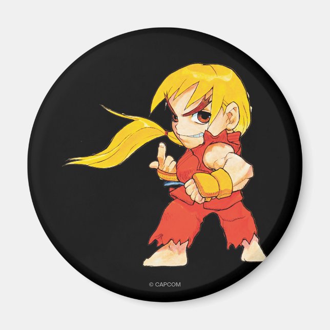 Super Puzzle Fighter II Turbo Ken Magnet (Front)