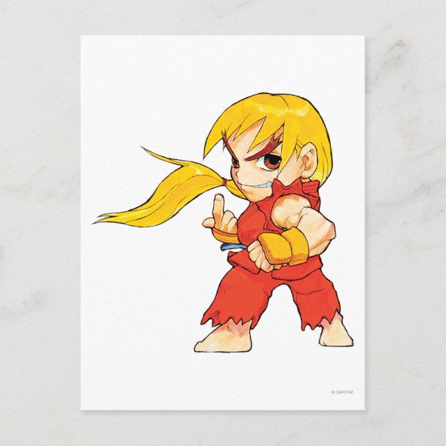 Super Puzzle Fighter II Turbo Ken Postcard (Front)