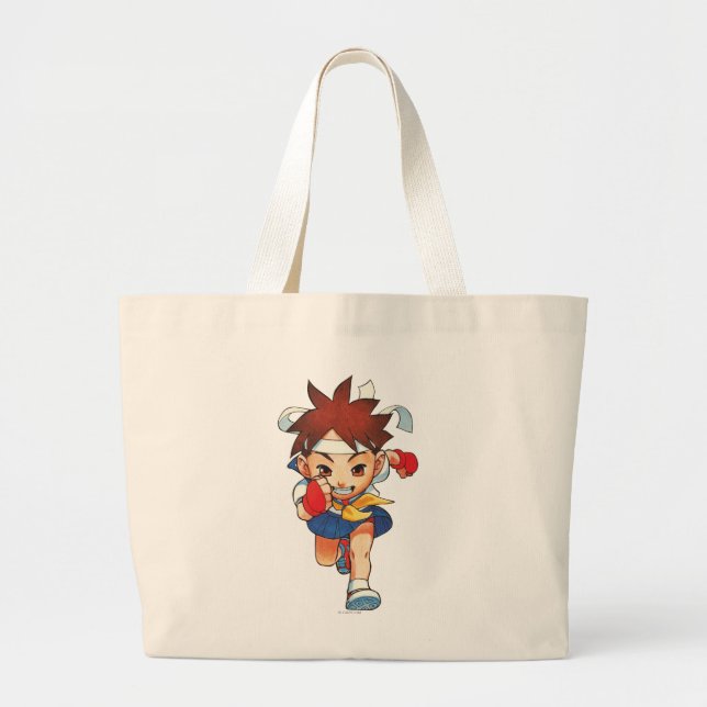 Super Puzzle Fighter II Turbo Sakura Large Tote Bag (Front)