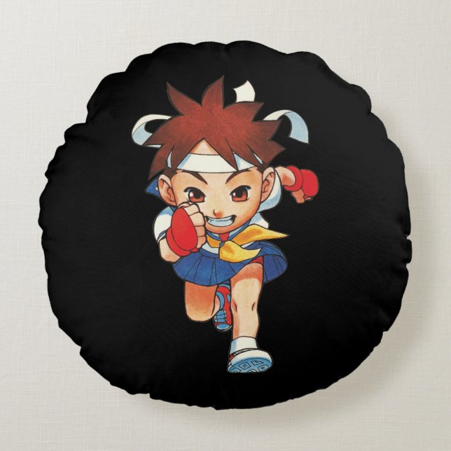 Super Puzzle Fighter II Turbo Sakura Round Pillow (Front)