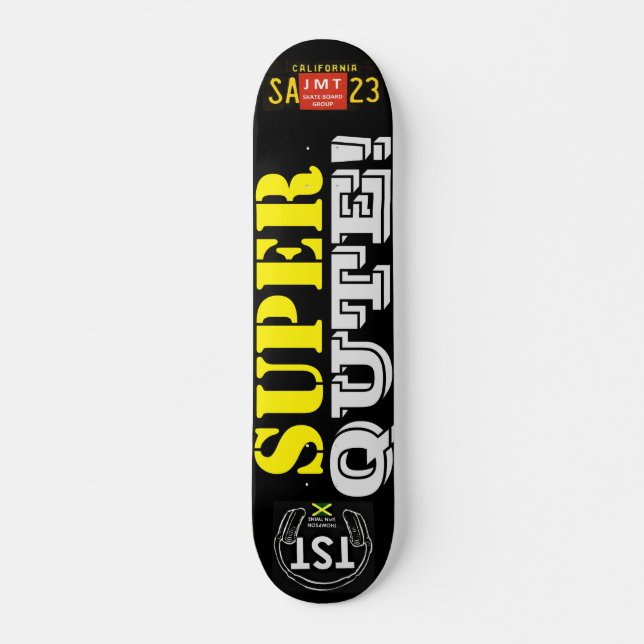 SUPER QUTE  JMT Skateboard, 7¾" Deck Skateboard (Front)