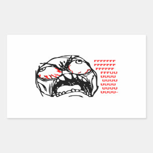 super rage face meme rofl sticker