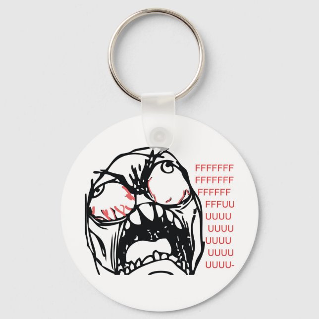Super Rage Troll Keychain (Front)