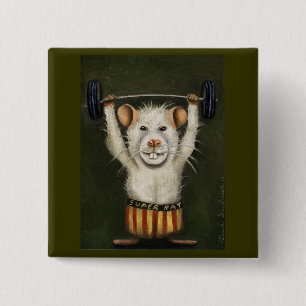 Super Rat 2 Inch Square Button