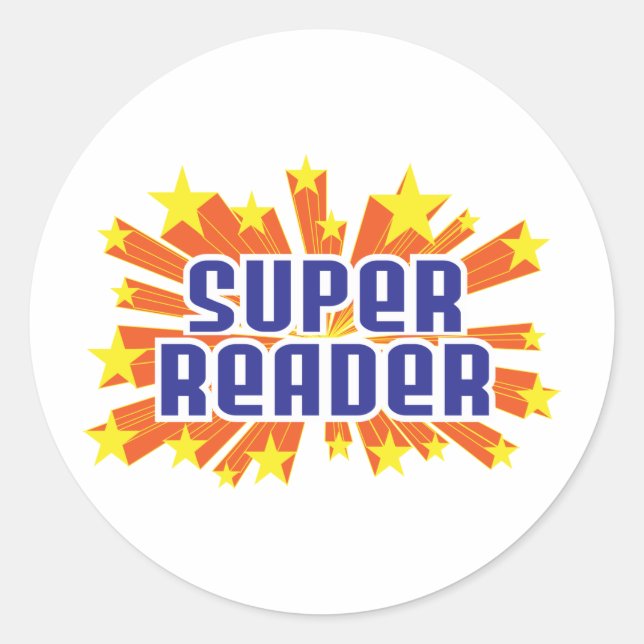 Super Reader Classic Round Sticker (Front)