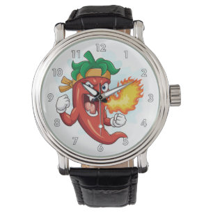 Super Red-Hot Cartoon Chili Pepper Watch