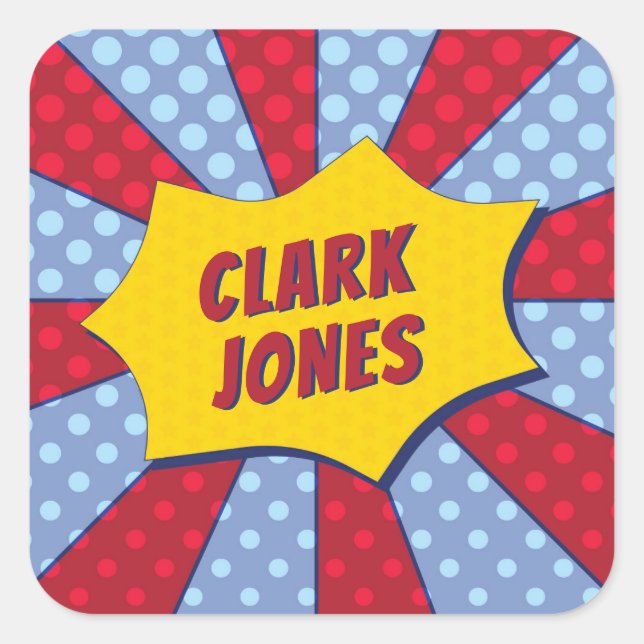 SUPER (RED) SQUARE STICKER (Front)