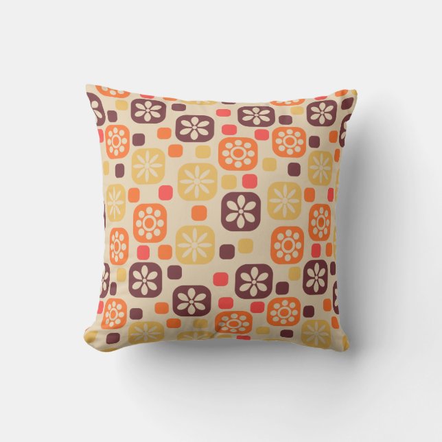 Super retro 60s 70s style pillow (Front)