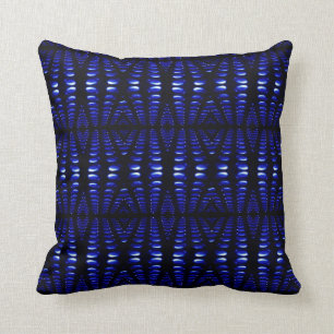 Super Retro Cobalt Blue Lava Bubbles coussin
