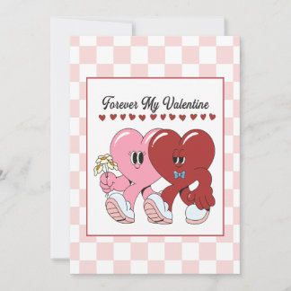 Super Retro Coeur caractère Carte Saint Valentin