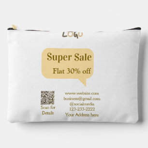 super sale business discount scan QR code details Accessory Pouch
