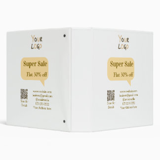 super sale business discount scan QR code details  Binder
