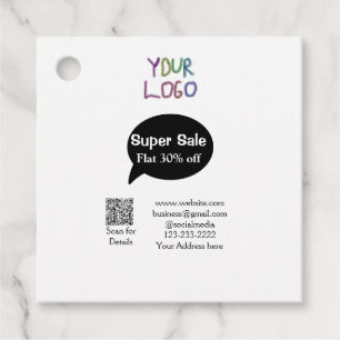 super sale business discount scan QR code details Favour Tags
