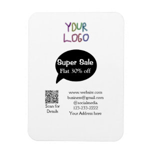 super sale business discount scan QR code details  Magnet