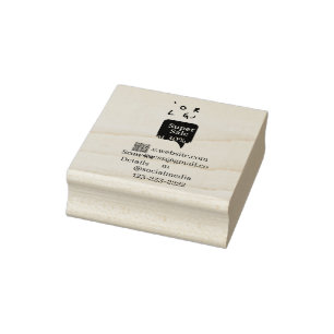 super sale business discount scan QR code details Rubber Stamp