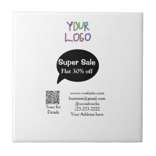 super sale business discount scan QR code details Tile