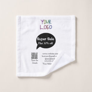 super sale business discount scan QR code details  Wash Cloth