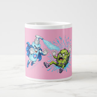 Super Sanitizer vs. Germ Monster  Large Coffee Mug