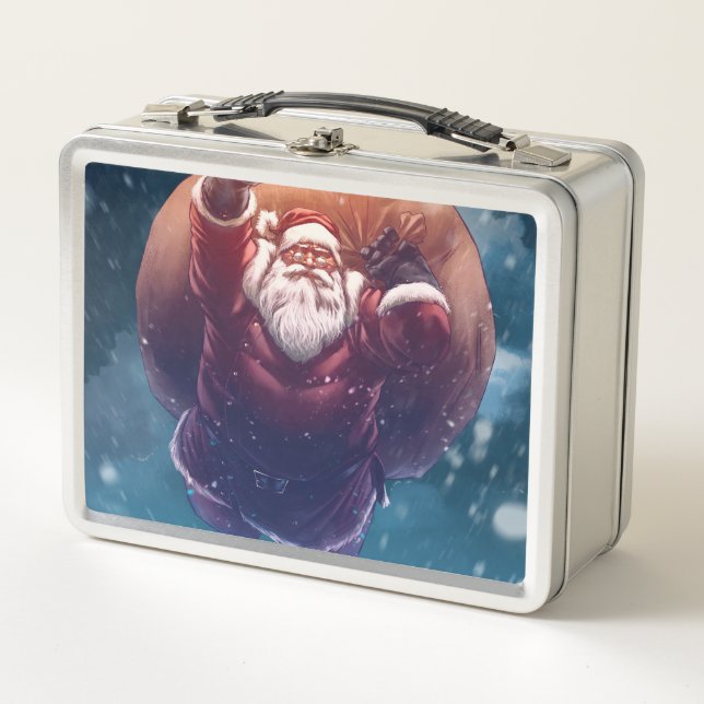 Super Santa Metal Lunch Box (Front)