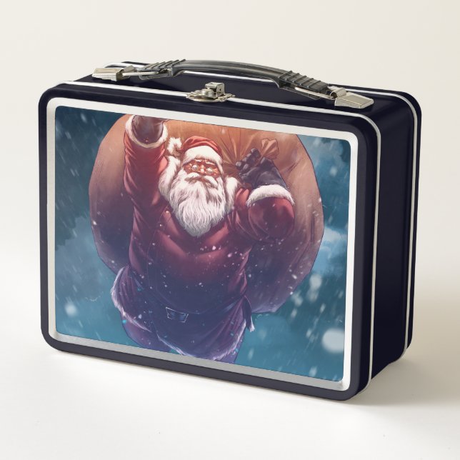 Super Santa Metal Lunch Box (Front)