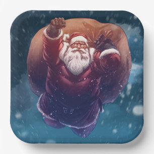 Super Santa Paper Plate