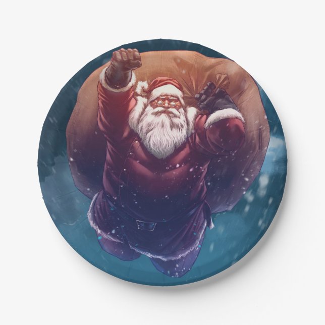 Super Santa Paper Plate (Front)