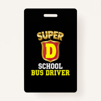 Super School Bus Driver Back To School Hero Kids Badge