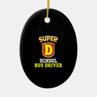 Super School Bus Driver Back To School Hero Kids Ceramic Ornament