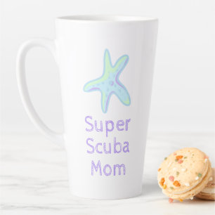 Super Scuba Mom Starfish Latte Mug
