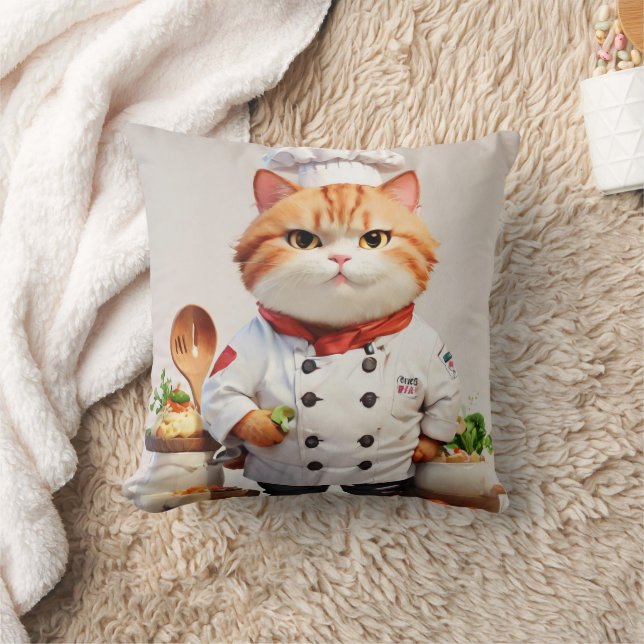 Super serious chef fat cat pillow (Blanket)