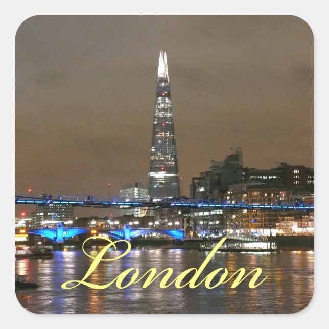 Super Shard London Square Sticker (Front)