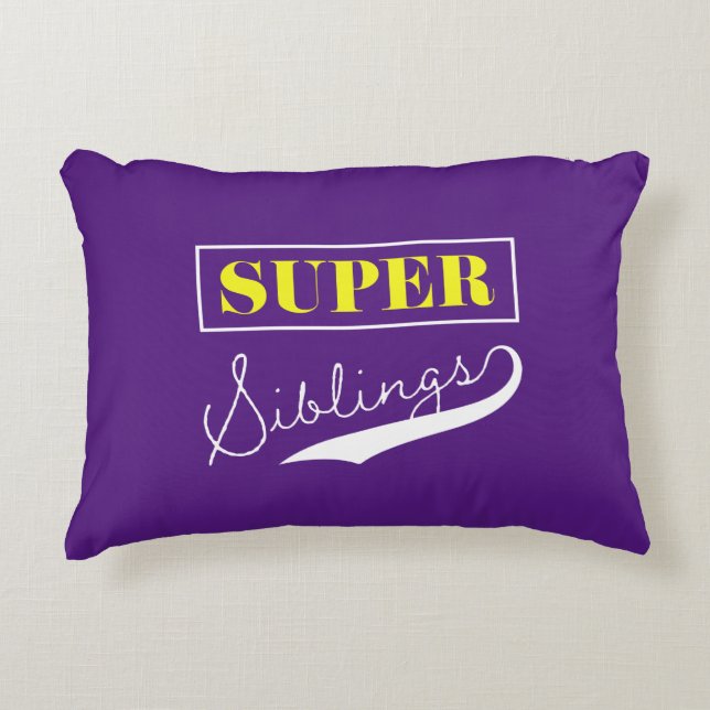 Super Sibling Accent Pillow (Front)