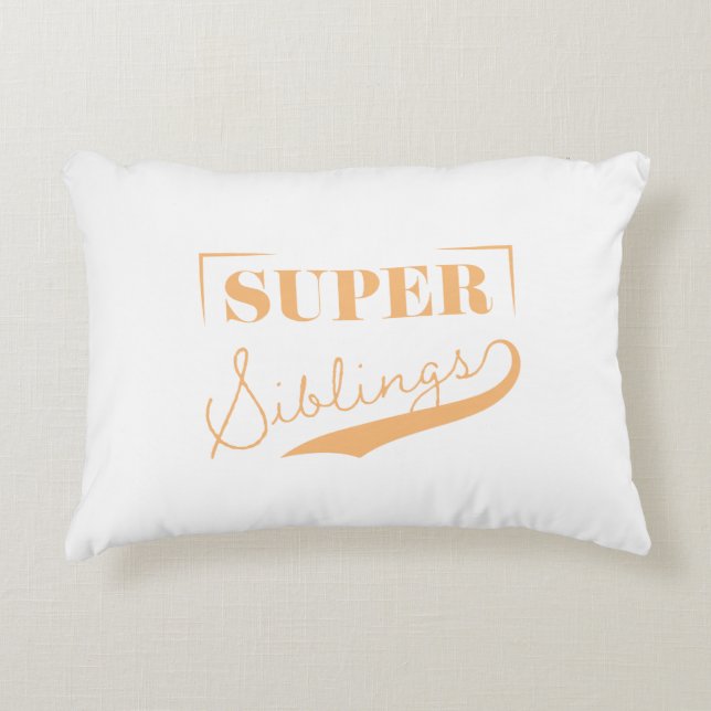 Super Sibling Accent Pillow (Front)